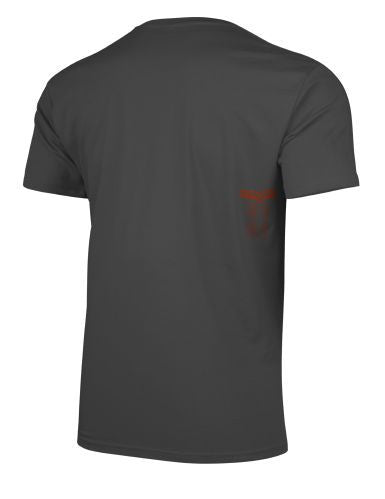 Seven Dot Tee, Charcoal/Orange