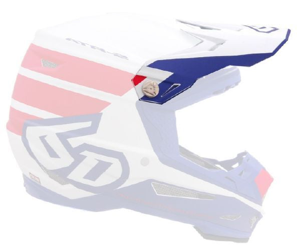 6D ATR-2 Visor Stripe Matte Red/White/Blue