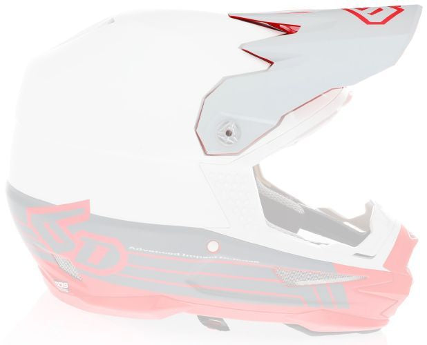 6D ATR-1 Split Visor, Red