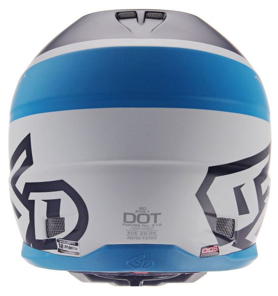 6D ATR-1 Flight Graphic Helmet, Black/Blue