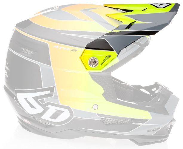 6D ATR-2 Impact Visor, Yellow/Orange