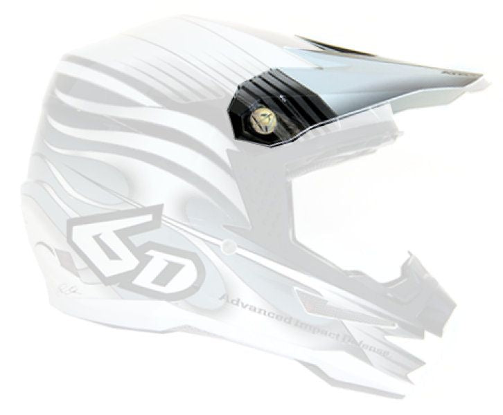 6D Crusader Visor White Black