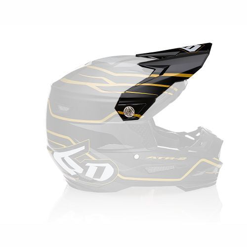 6D ATR-2 Phase Visor, Black/Gold