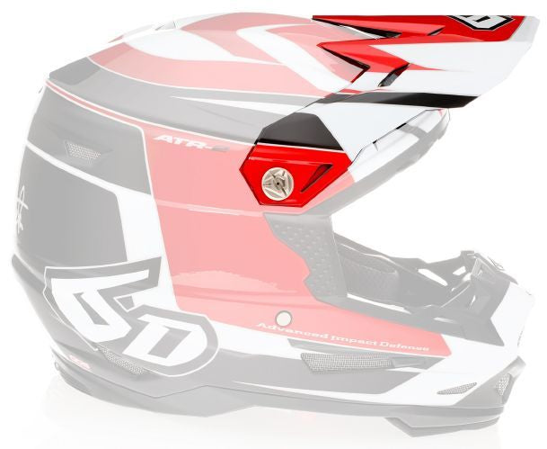 6D ATR-2 Impact Visor, Red