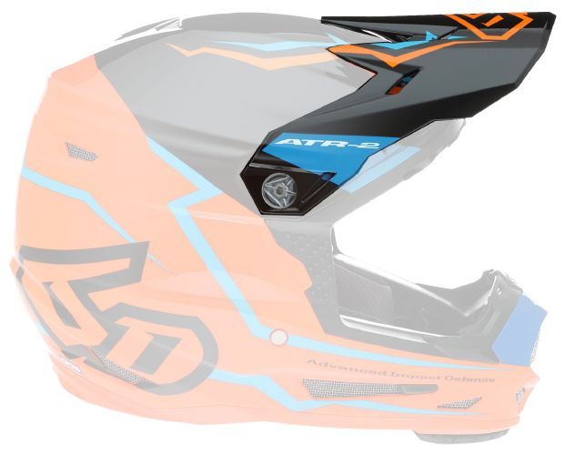 6D ATR-2Y Element Visor, Neon Orange