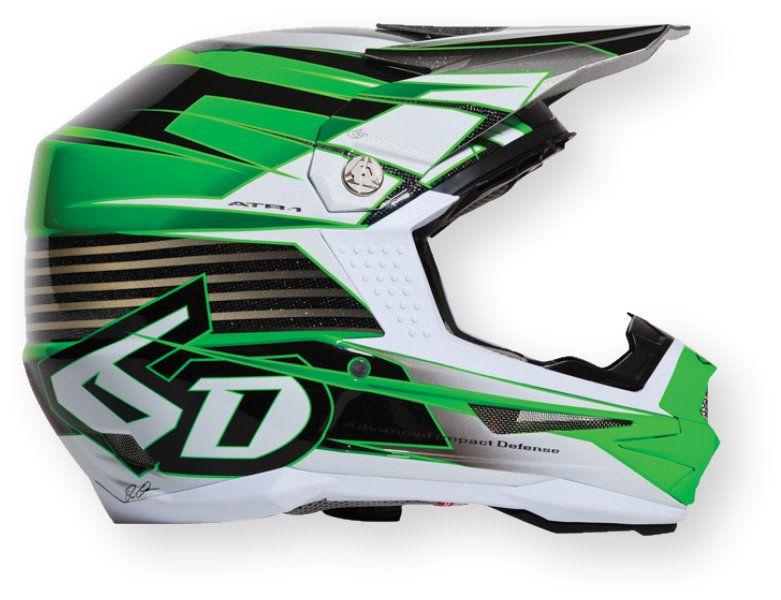 6D Rush Helmet - Green/Black