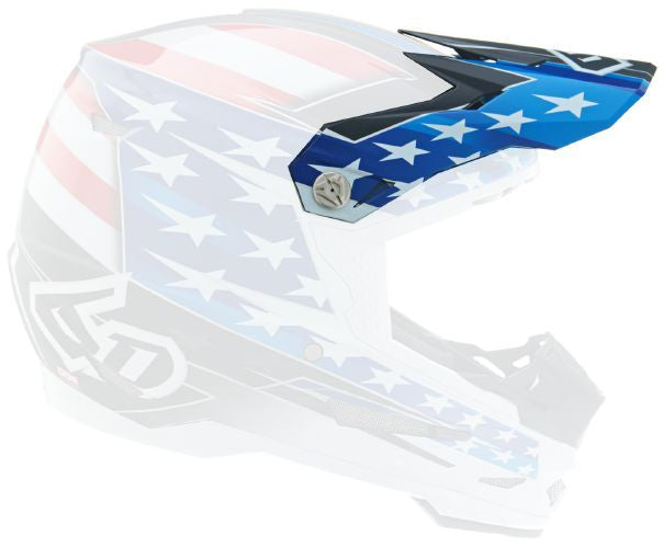 6D ATR-2Y Super Patriot Visor, Red/White/Blue