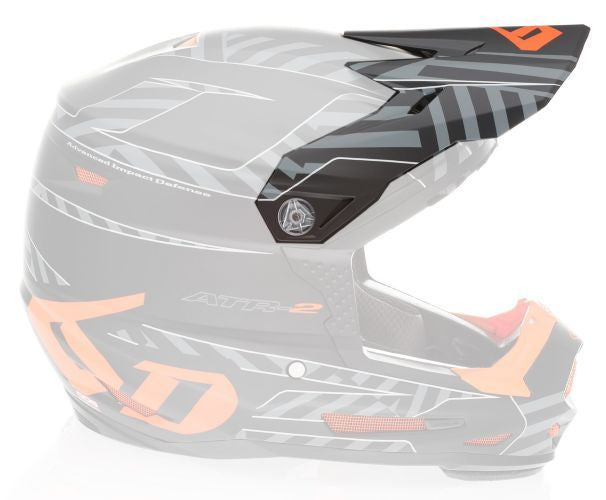 6D ATR-2Y Havoc Visor, Neon Orange/Black