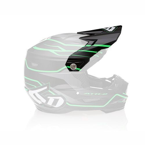 6D ATR-2 Phase Visor, Black/Green