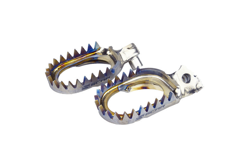 Scar Titanium Footpegs Anti Mud - Yamaha