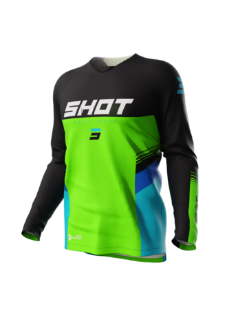 Shot Jersey Kids Raw Tracer Green