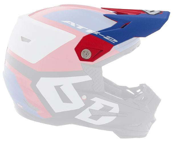 6D ATR-2 Visor Helo LE, Red/White/Blue