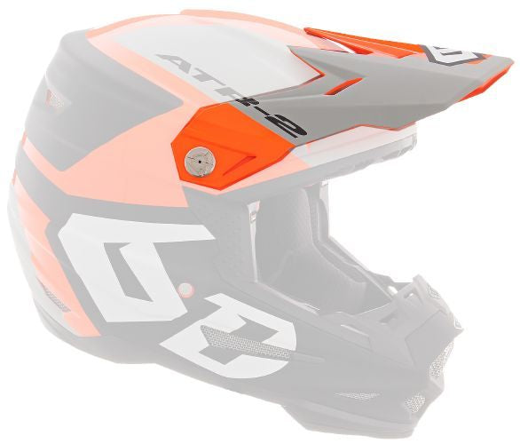 6D ATR-2 Visor Helo, Orange/Grey