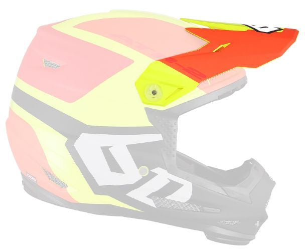 6D ATR-2Y Visor Helo LE Yellow Orange