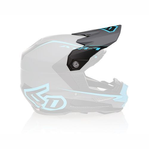 6D ATR-1 Stealth Visor, Cyan