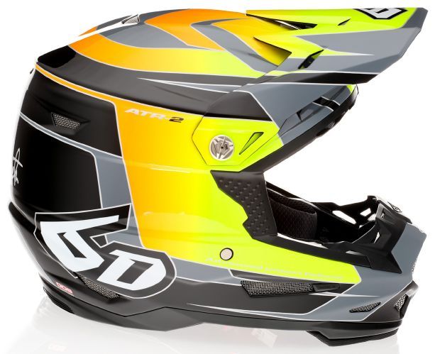 6D ATR-2 Impact Helmet, Yellow/Orange