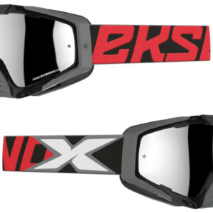 EKS EKS-S Goggle - Black & Red With Silver Mirror