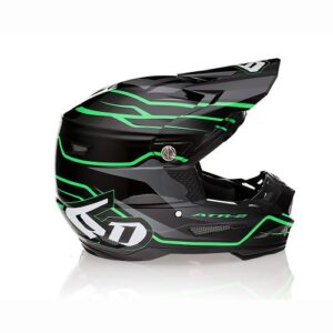 6D ATR-2 Phase Helmet, Black/Green