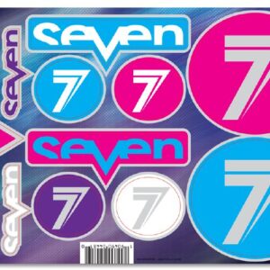 Seven Brand Decal Sheet, Cyan