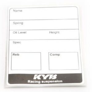 KYB Label Suspension Name, Oil Level, Spring