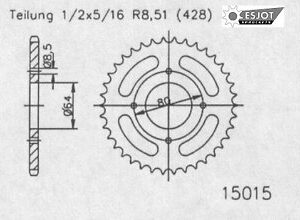 Esjot Front Sprocket, 14T