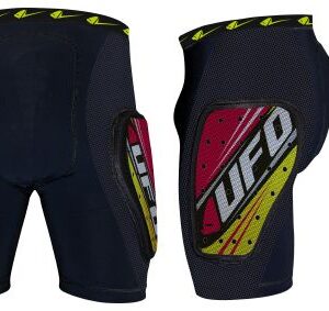 UFO Kombat Padded Shorts Sort-Rød-Gul