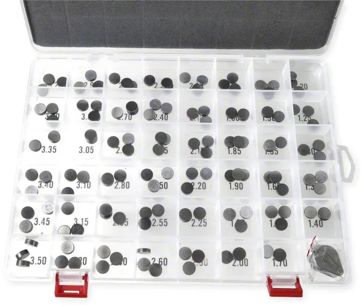 Hot Cams Valve Shims Kit 9.48 - 1.20-3.50 MM - Billede 2