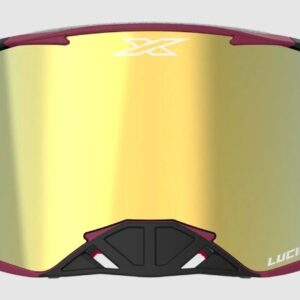 EKS Lucid Goggle, Maroon, Gold Mirror Lens